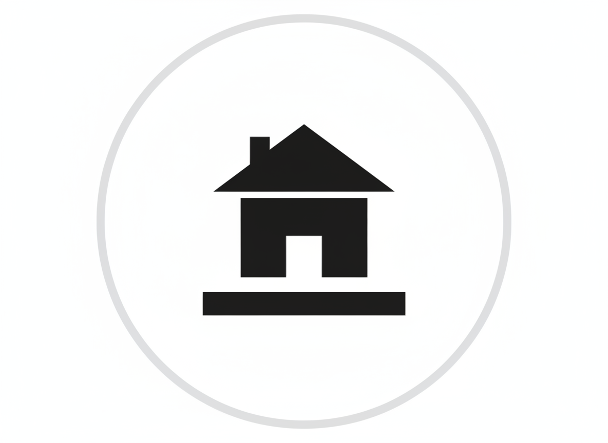 Minimalistisches Symbolbild zum Annuitätendarlehen: Haus mit gleichbleibendem Ratenbalken in Schwarz-Weiß-Grau